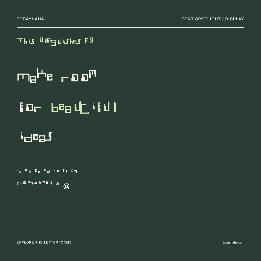 This Dinguishes F3 — Typography poster with sample text
