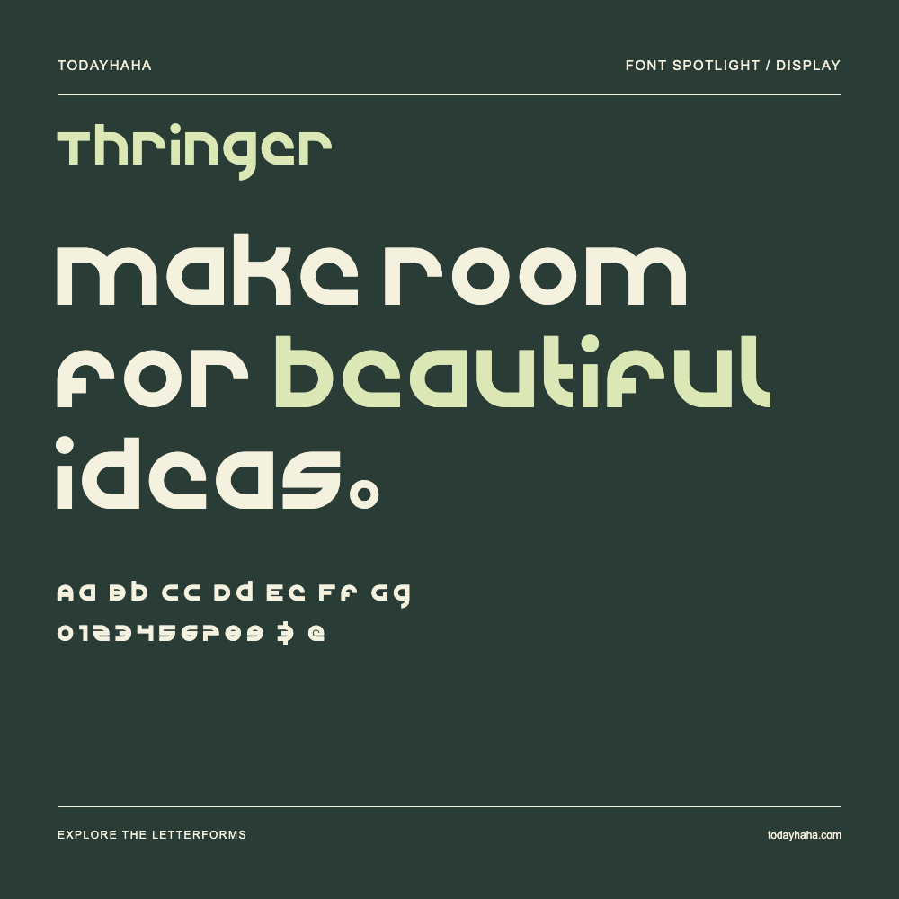 Thringer — Typografieposter mit Beispieltext