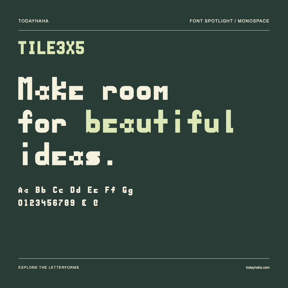 TILE3X5 — Póster tipográfico con texto de muestra