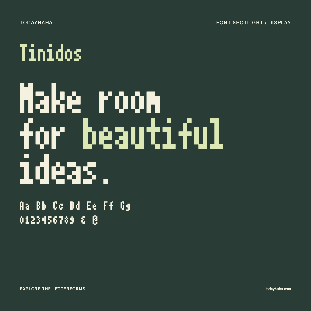 Tinidos — Poster tipografico con testo di esempio