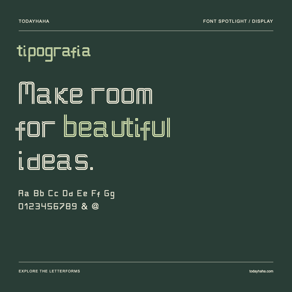tipografia — Typografieposter mit Beispieltext