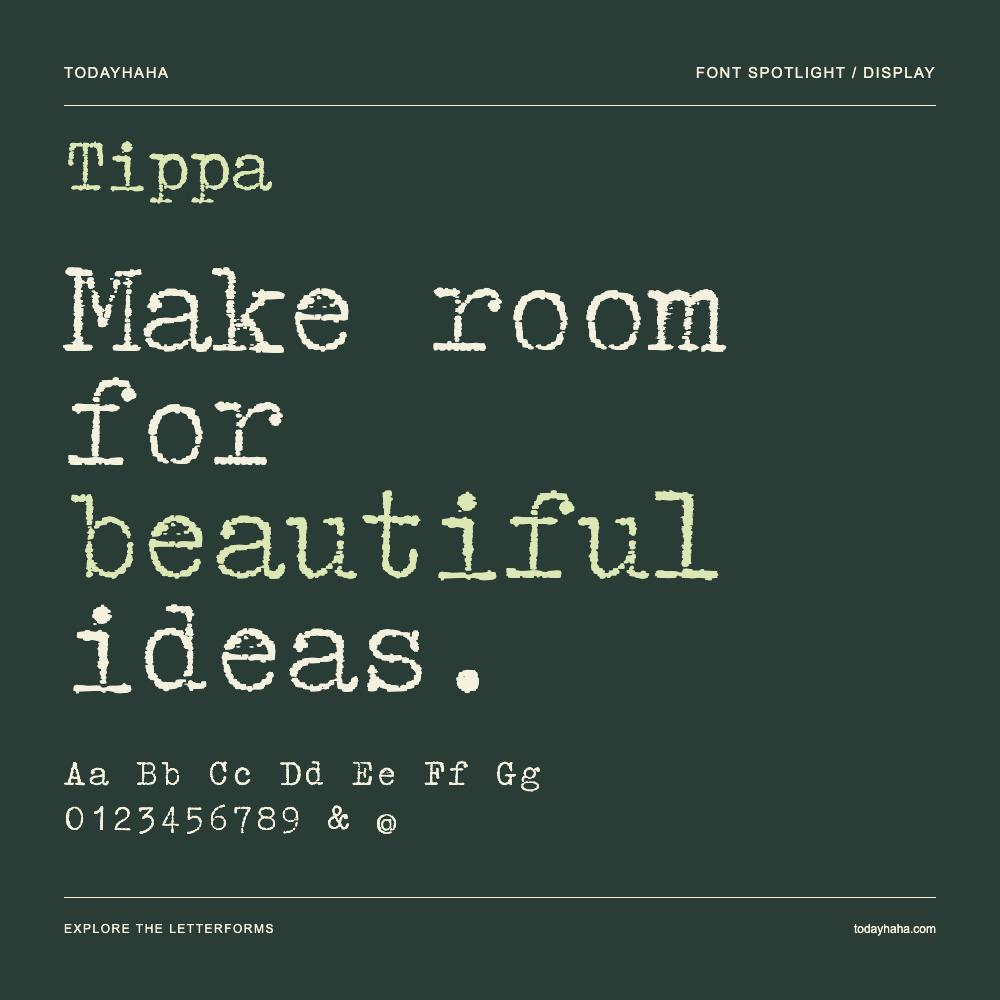 Tippa — 字体排版海报：示例文字