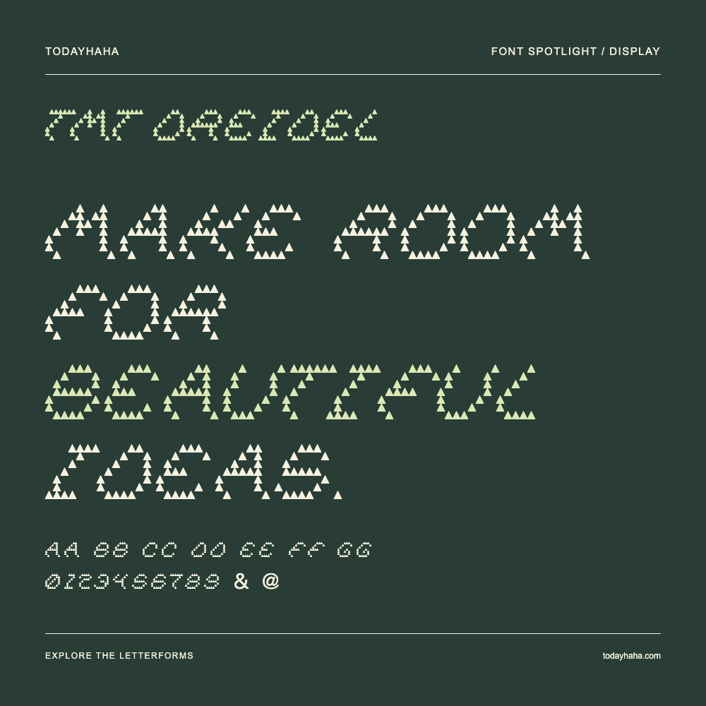 TMT Dreidel — Typography poster with sample text
