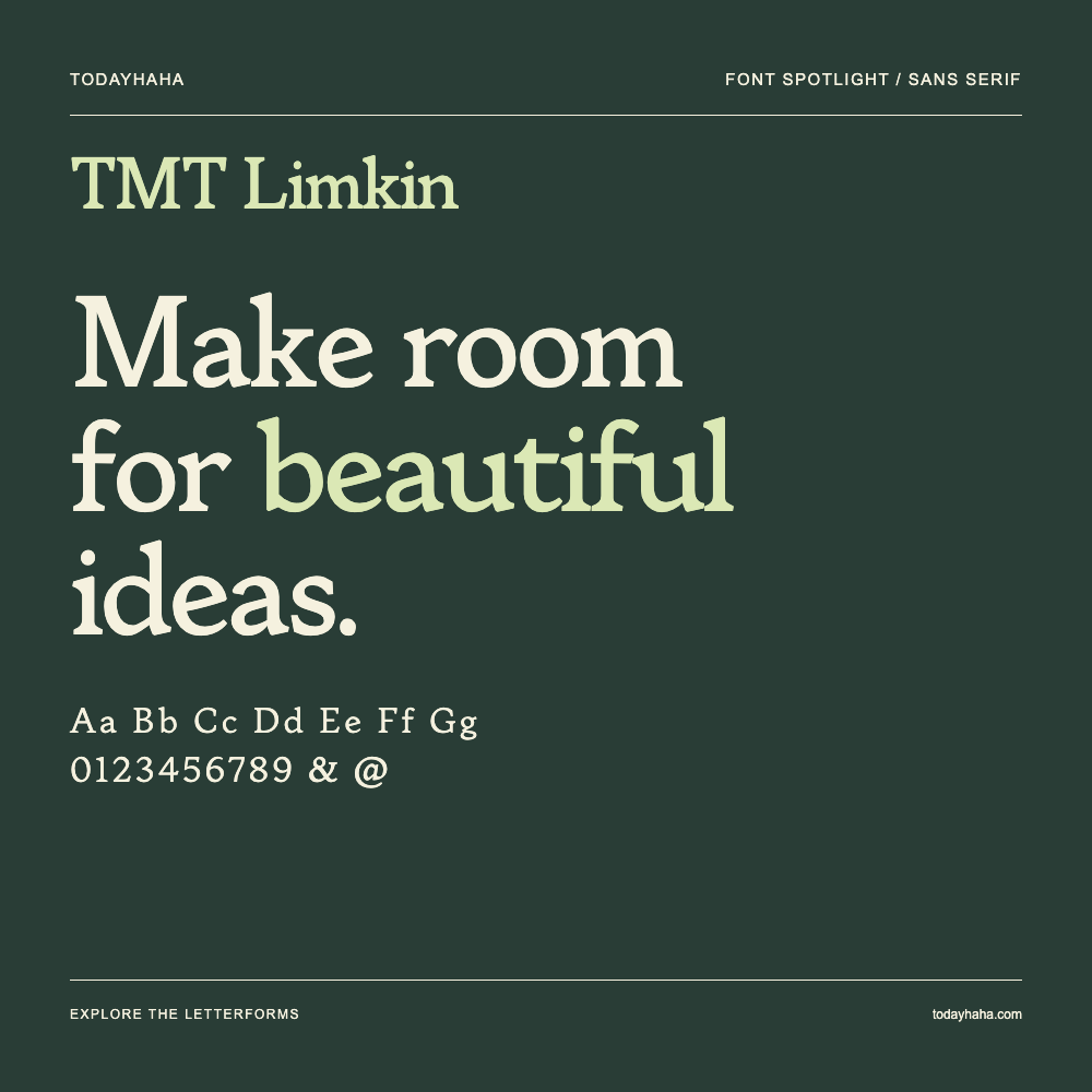 TMT Limkin — Typografieposter mit Beispieltext