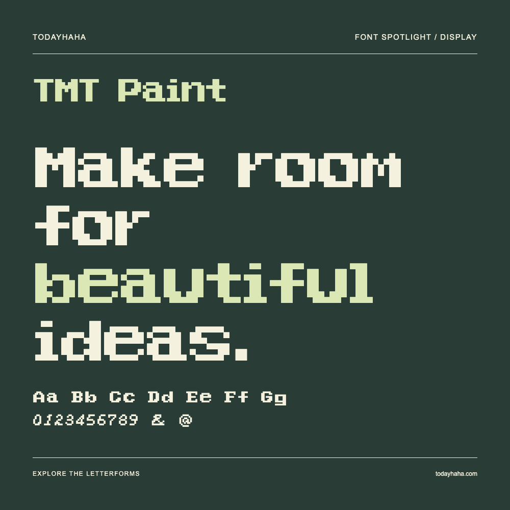 TMT Paint — Typografieposter mit Beispieltext