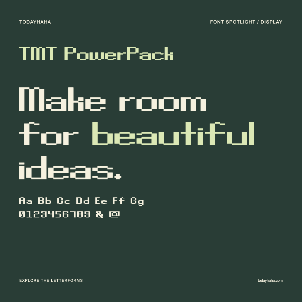 TMT PowerPack — Typography poster with sample text