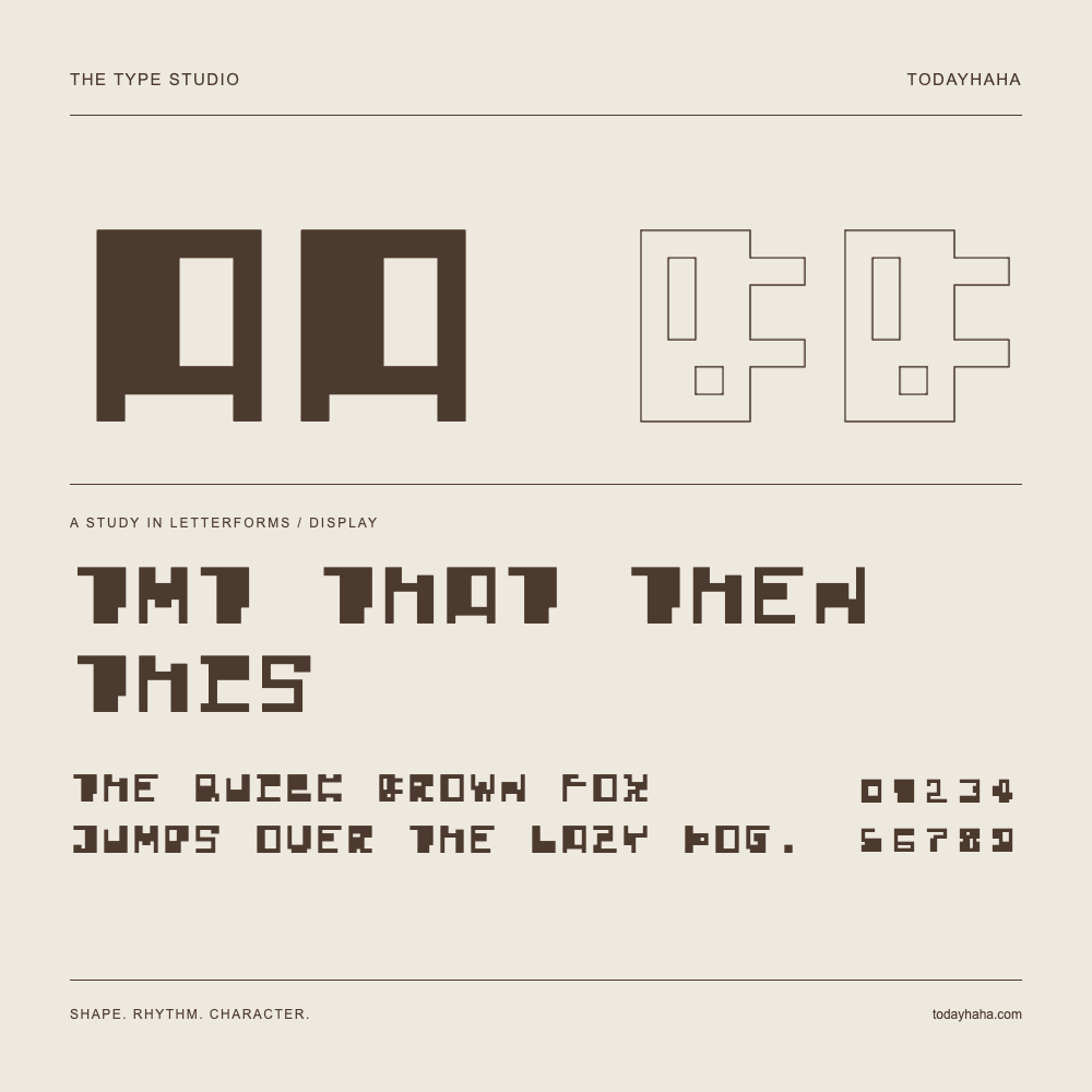 TMT That Then This — Étude des lettres avec une phrase et des chiffres