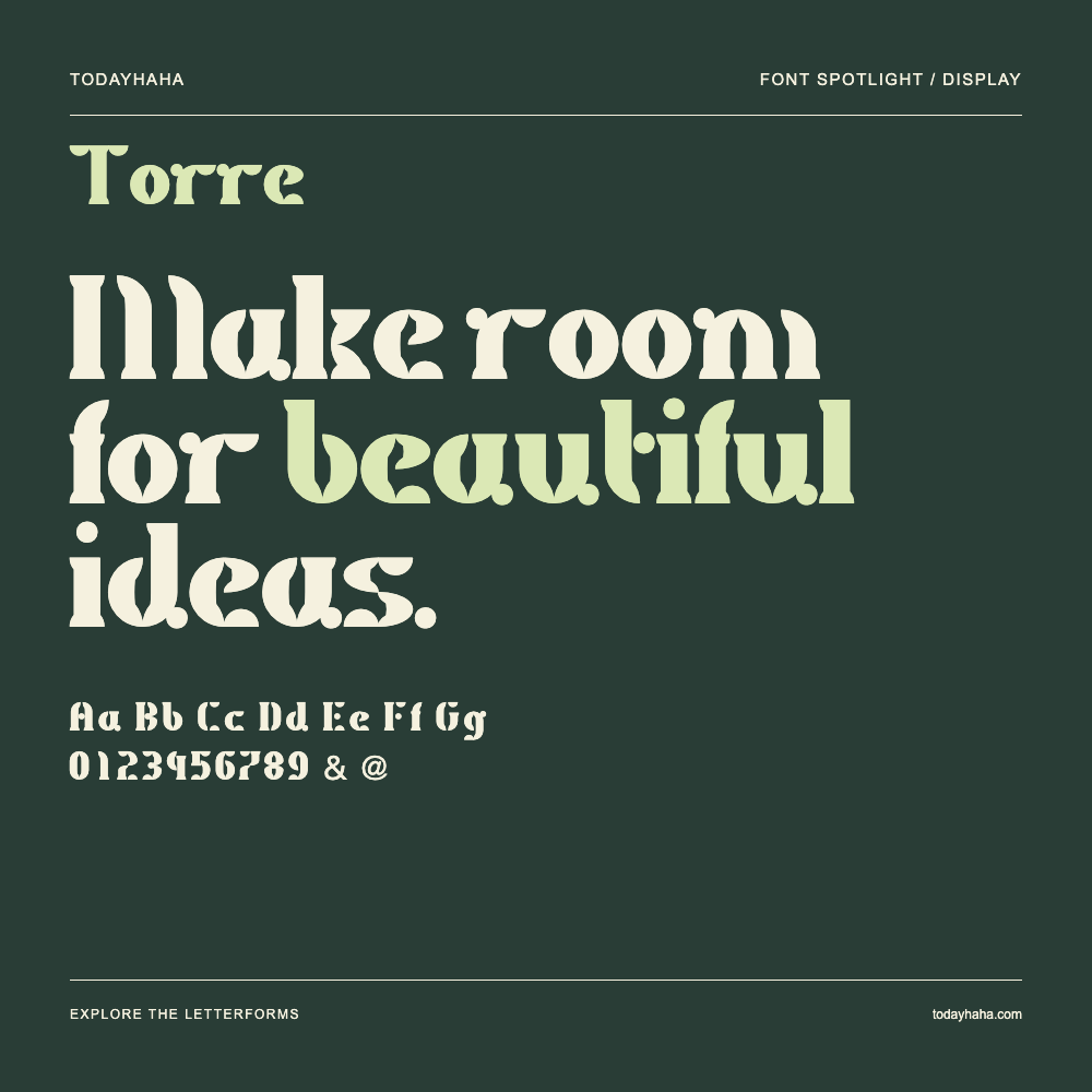 Torre — Affiche typographique avec exemple de texte