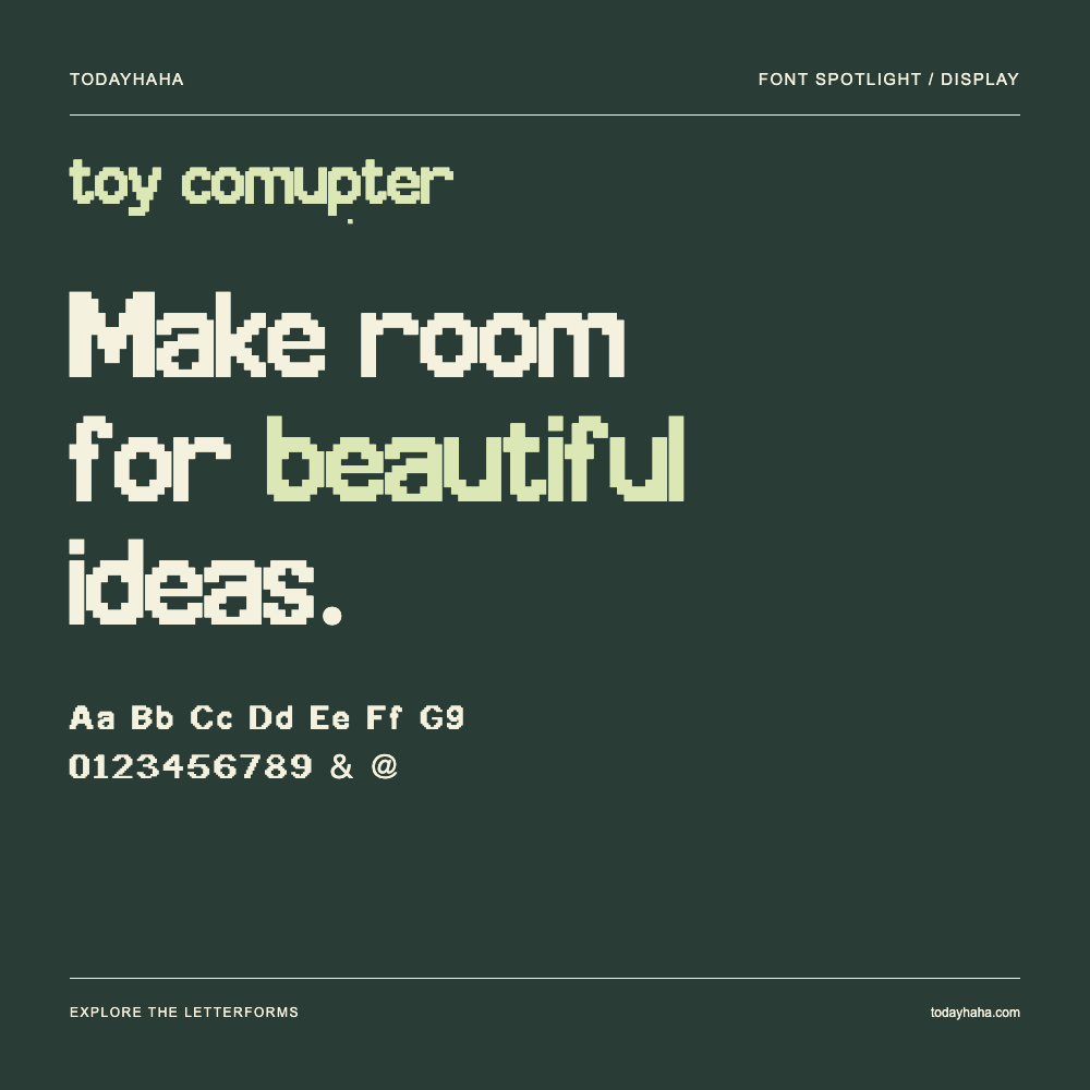 toy comupter — Póster tipográfico con texto de muestra