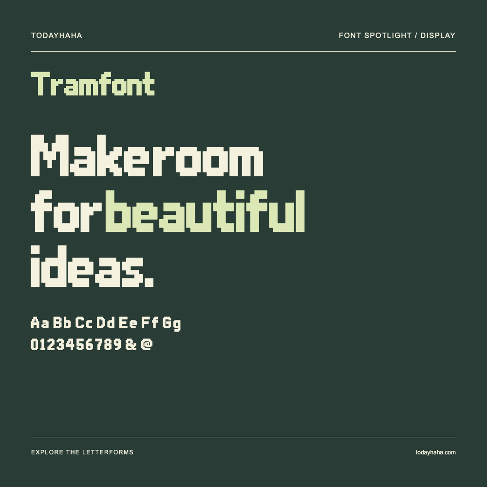 Tramfont — 字体排版海报：示例文字