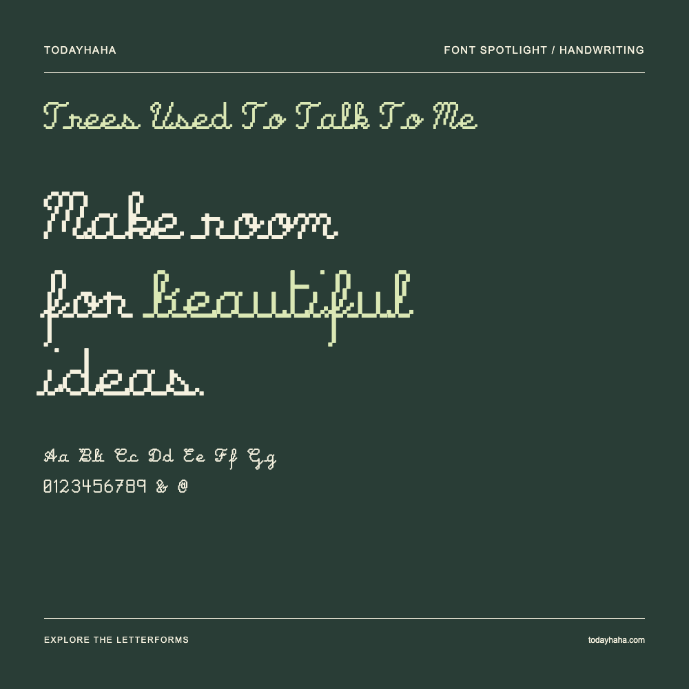 Trees Used To Talk To Me — Typography poster with sample text