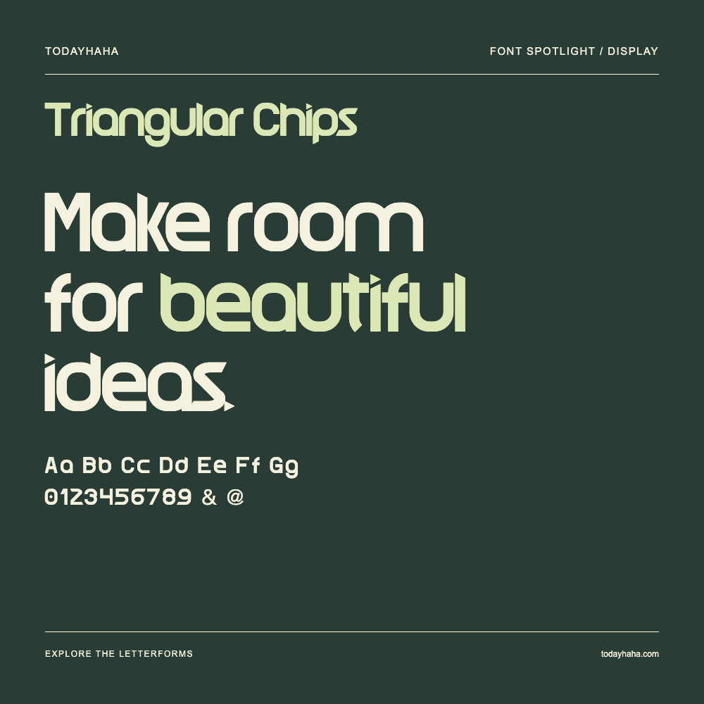 Triangular Chips — Typografieposter mit Beispieltext