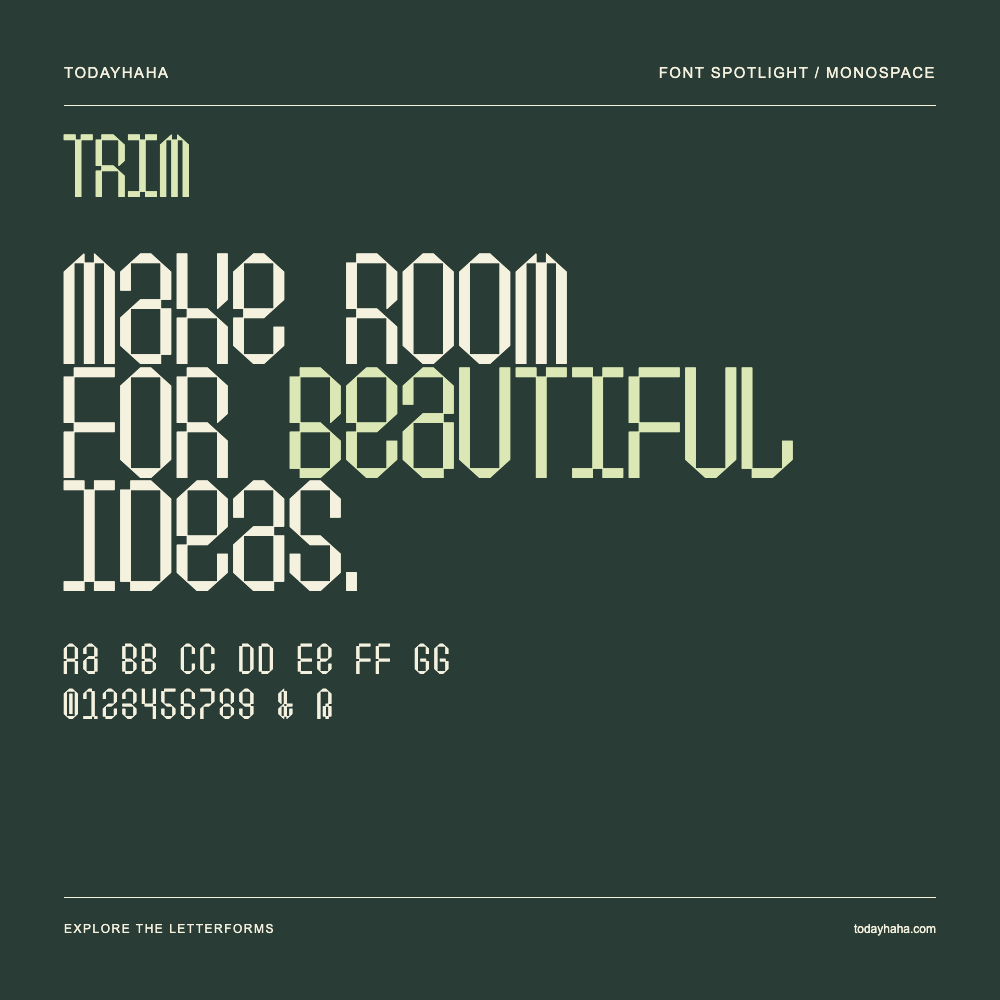 Trim — Typography poster with sample text