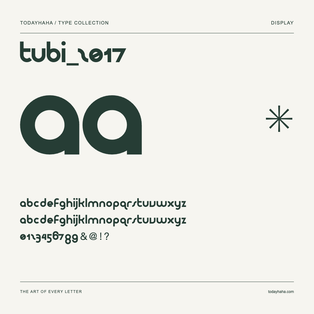 tubi_2017 — Muestra de mayúsculas, minúsculas y números