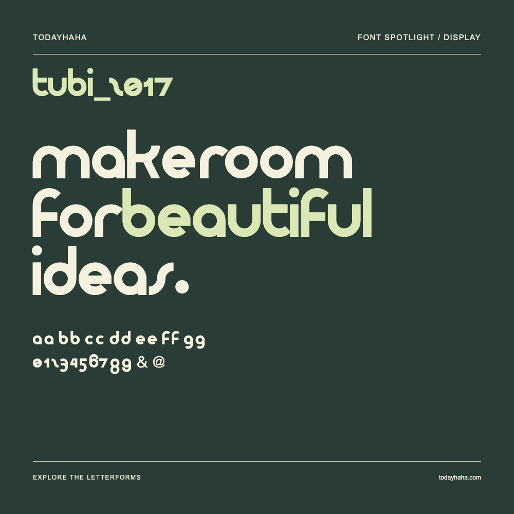 tubi_2017 — Póster tipográfico con texto de muestra