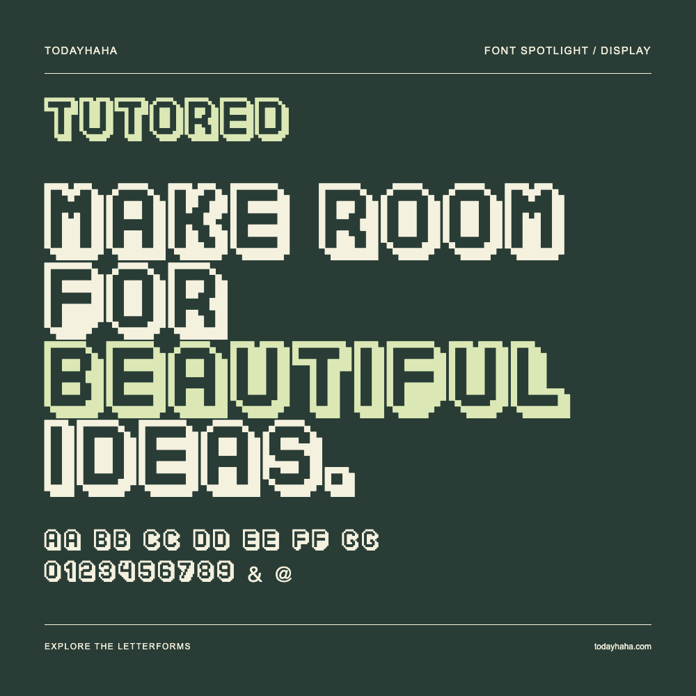 Tutored — Typografieposter mit Beispieltext