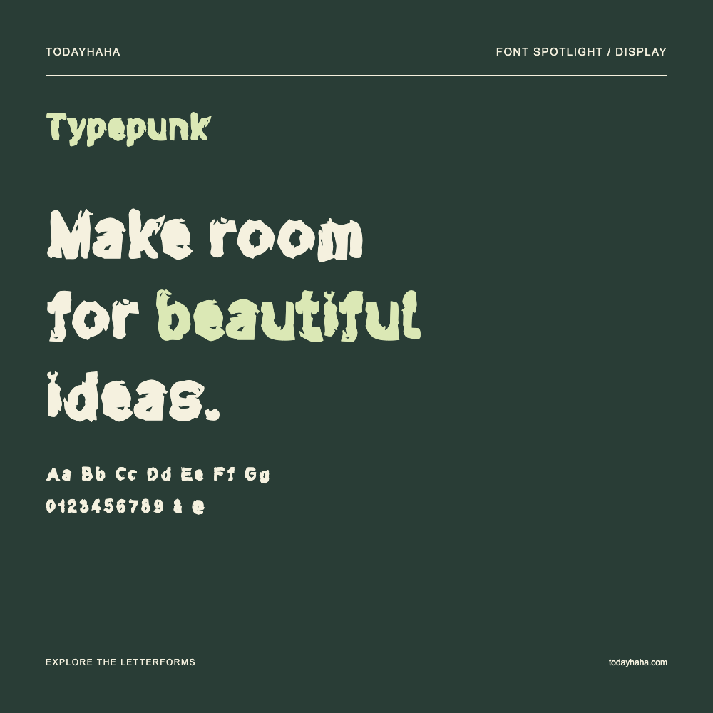 Typepunk — Typografieposter mit Beispieltext
