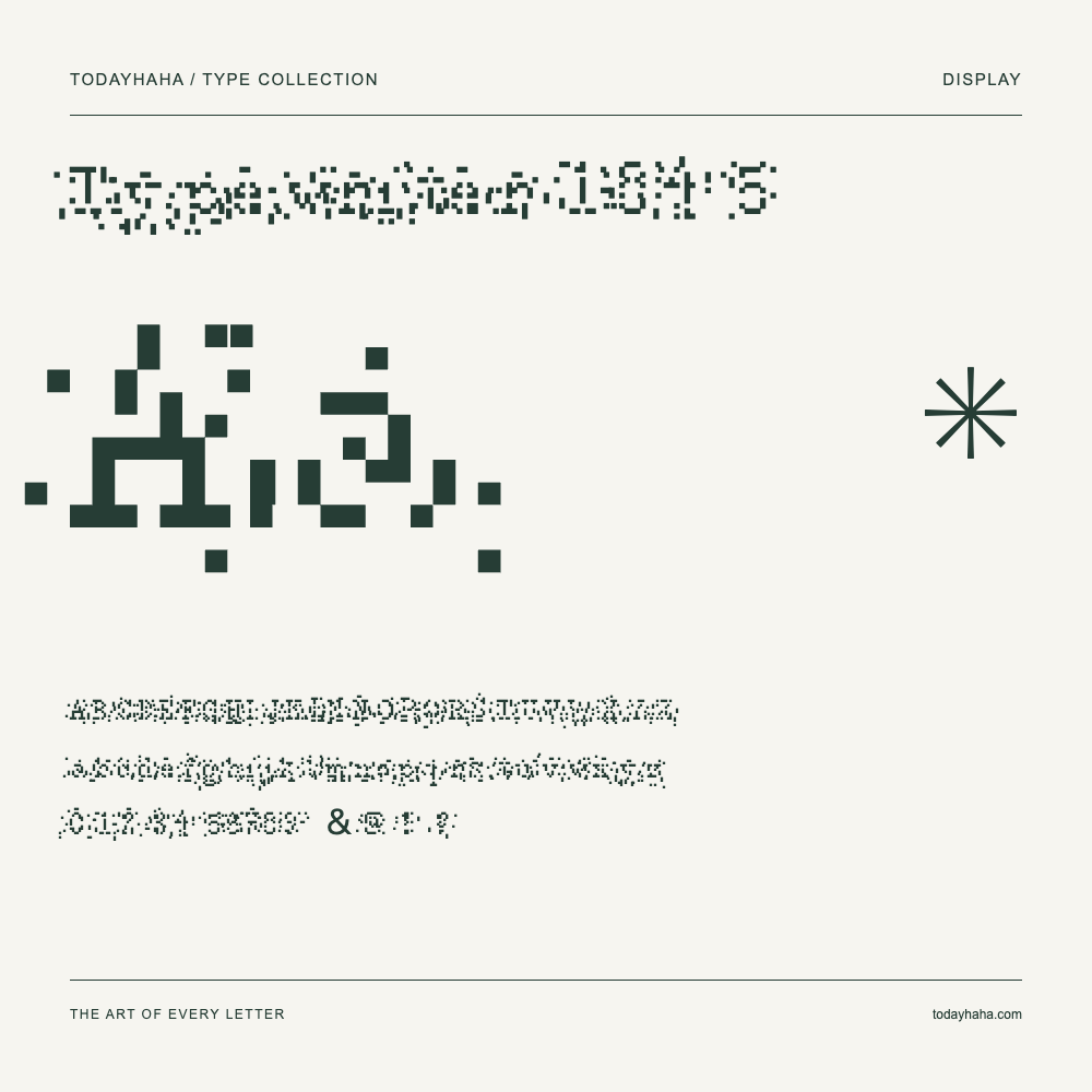 Typewriter 1845 — Schriftmuster mit Großbuchstaben, Kleinbuchstaben und Ziffern