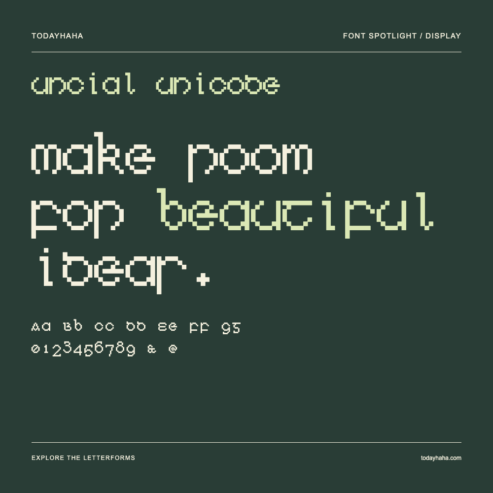 Uncial Unicode — Typografieposter mit Beispieltext
