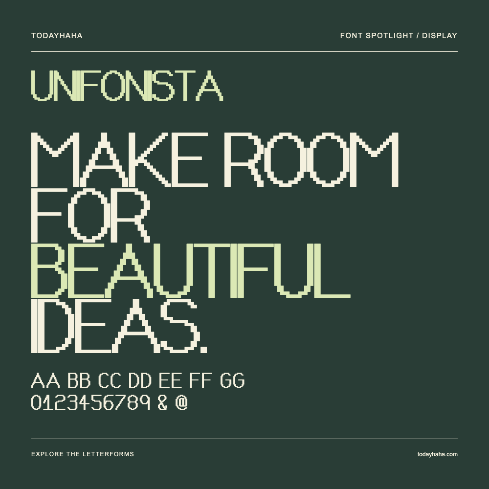 Unifonista — Póster tipográfico con texto de muestra