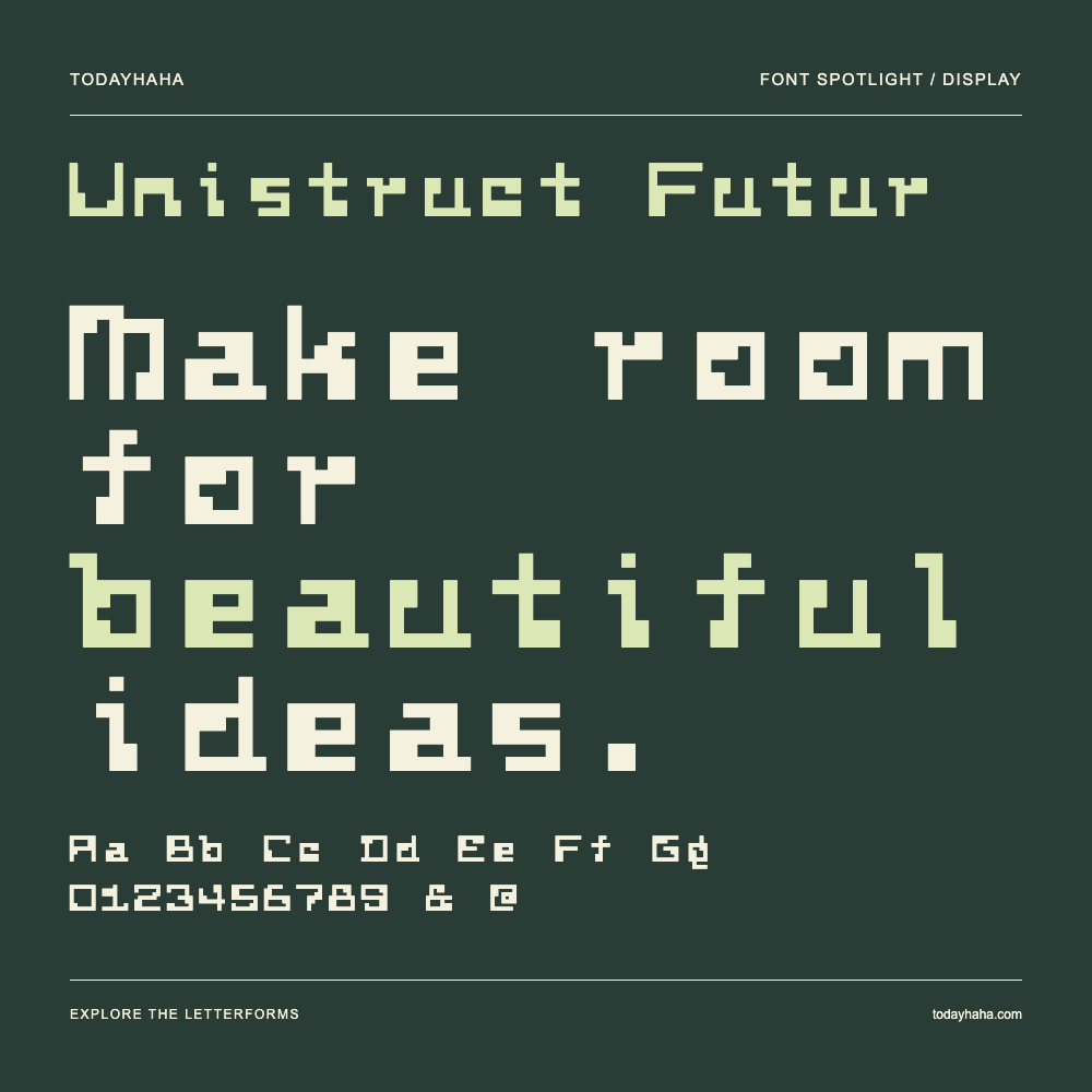 Unistruct Futur — 字体排版海报：示例文字