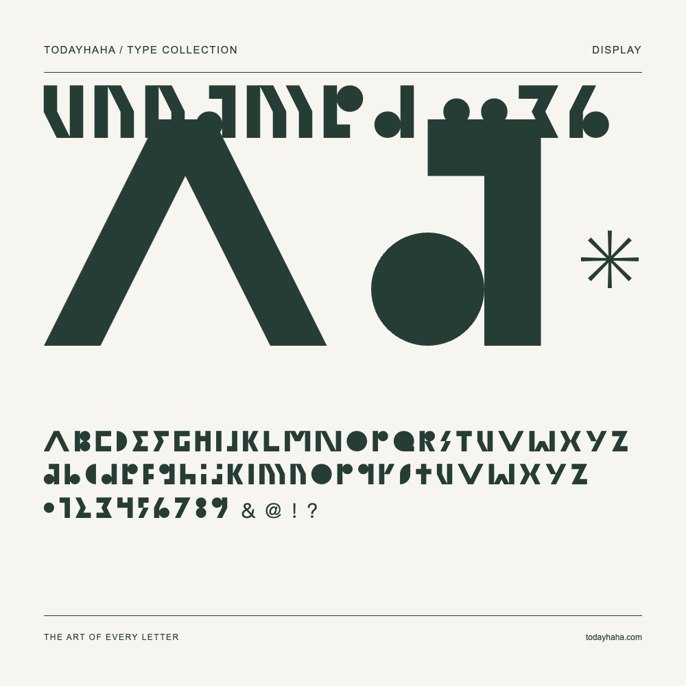 Unnamed 0036 — Font specimen with uppercase and lowercase letters and numbers