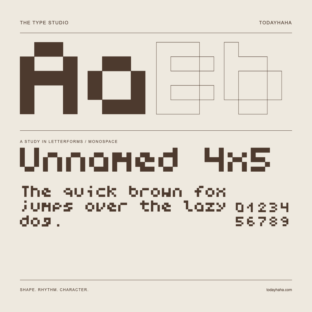 Unnamed 4x5 — Estudio de letras con una frase y números