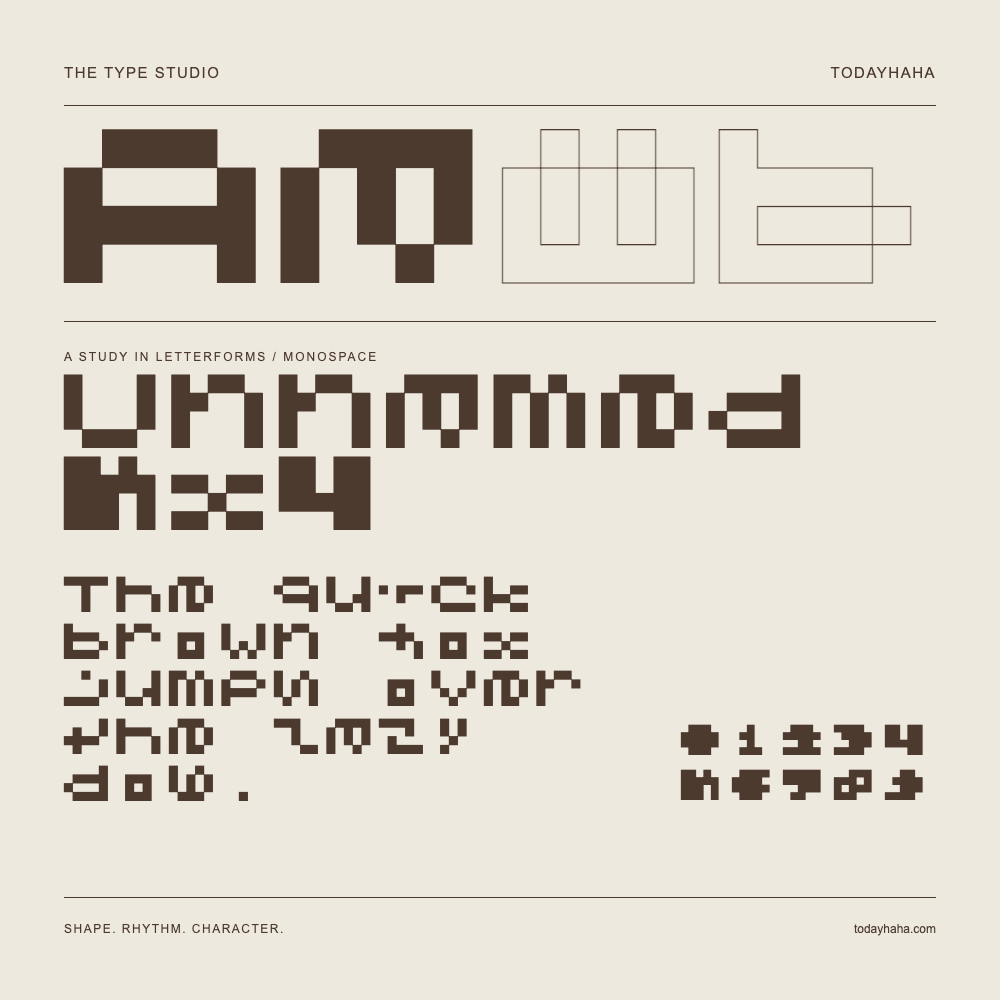 Unnamed 5x4 — Estudio de letras con una frase y números