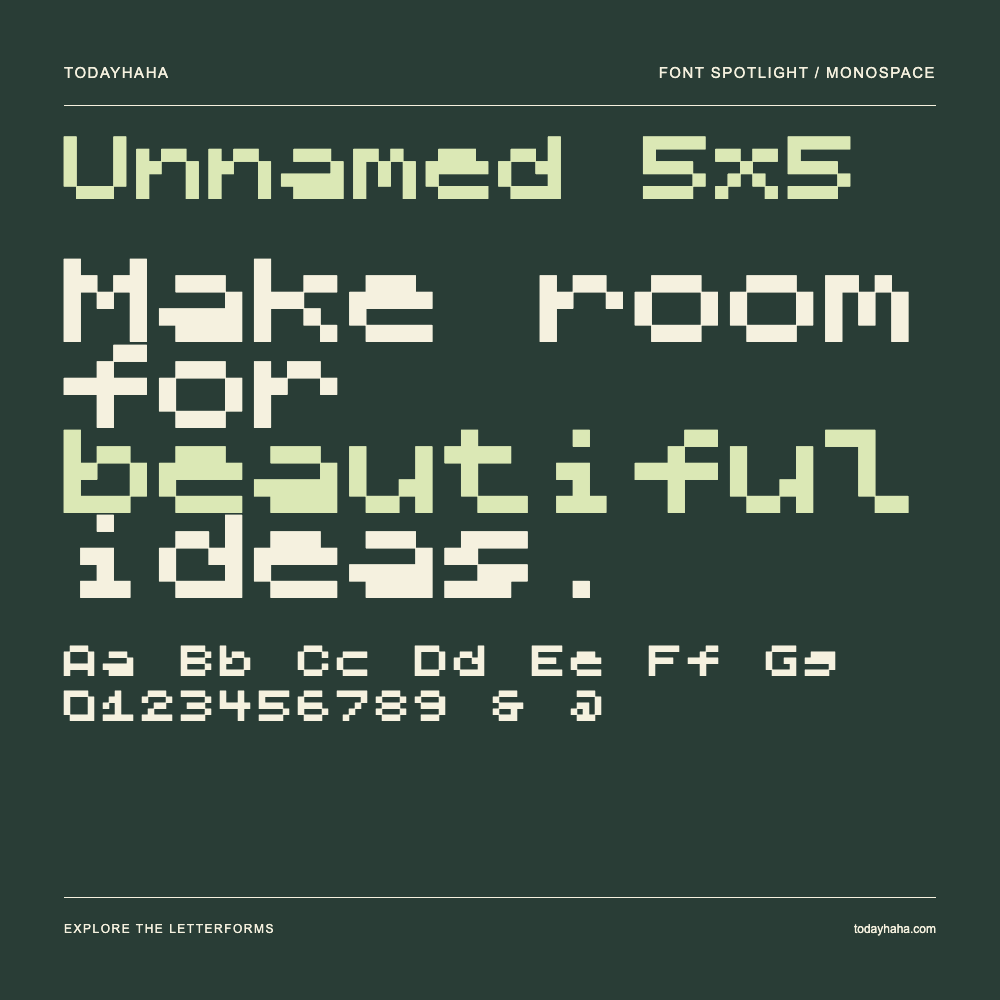 Unnamed 5x5 — Typography poster with sample text