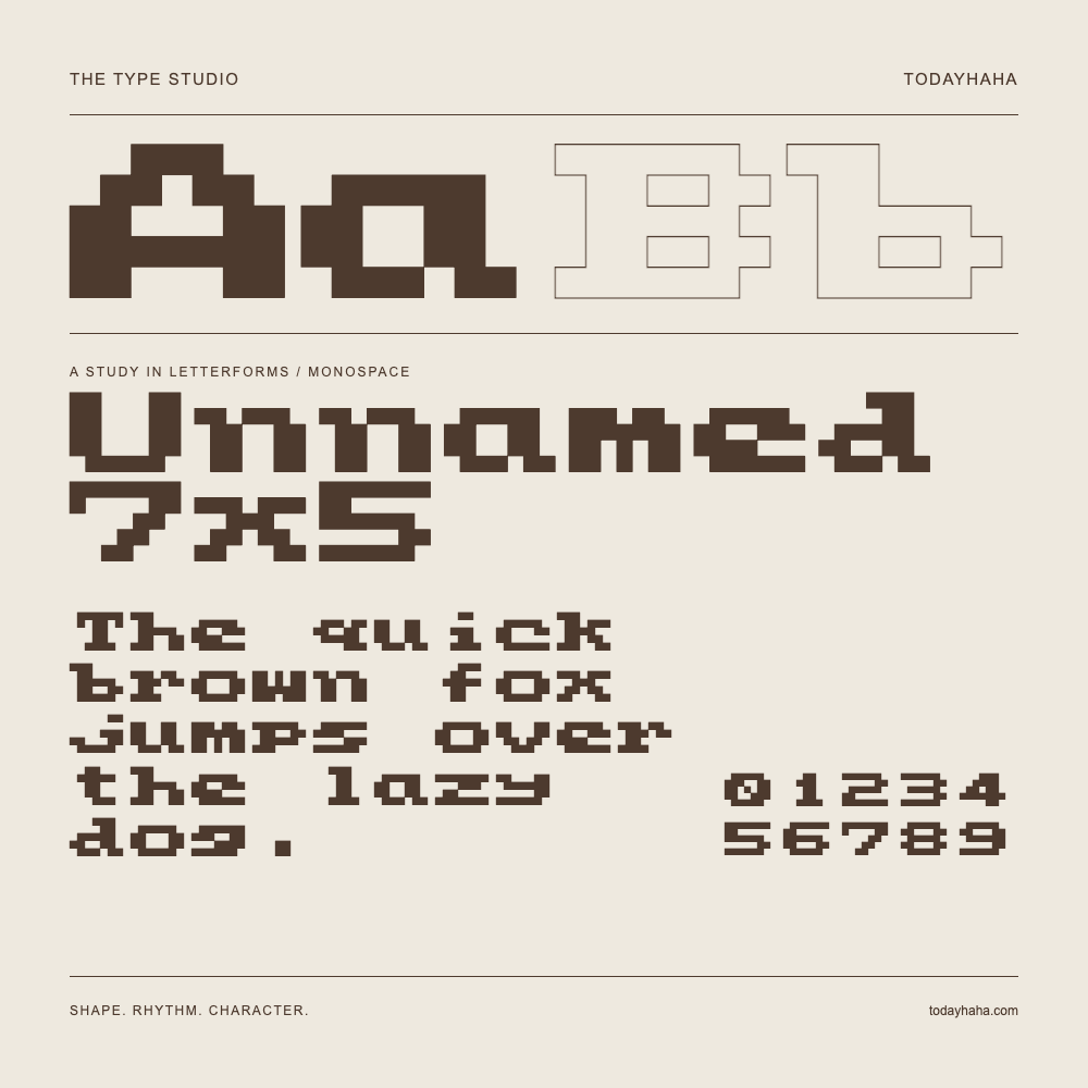 Unnamed 7x5 — Estudio de letras con una frase y números