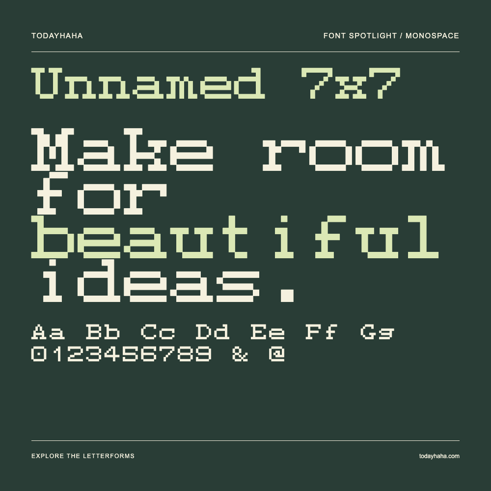 Unnamed 7x7 — Póster tipográfico con texto de muestra