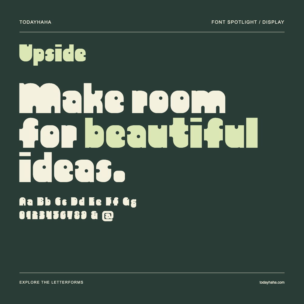Upside — Typografieposter mit Beispieltext