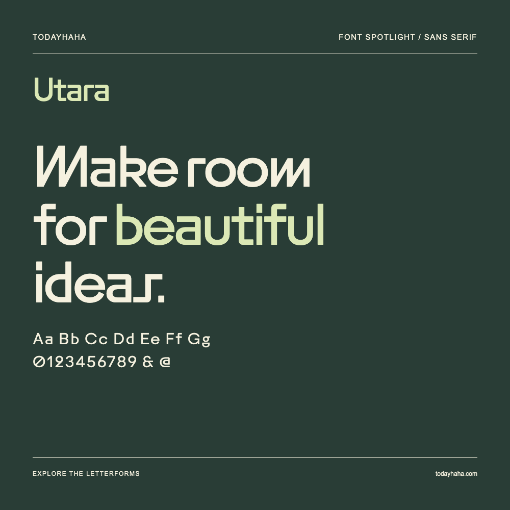 Utara — Typografieposter mit Beispieltext