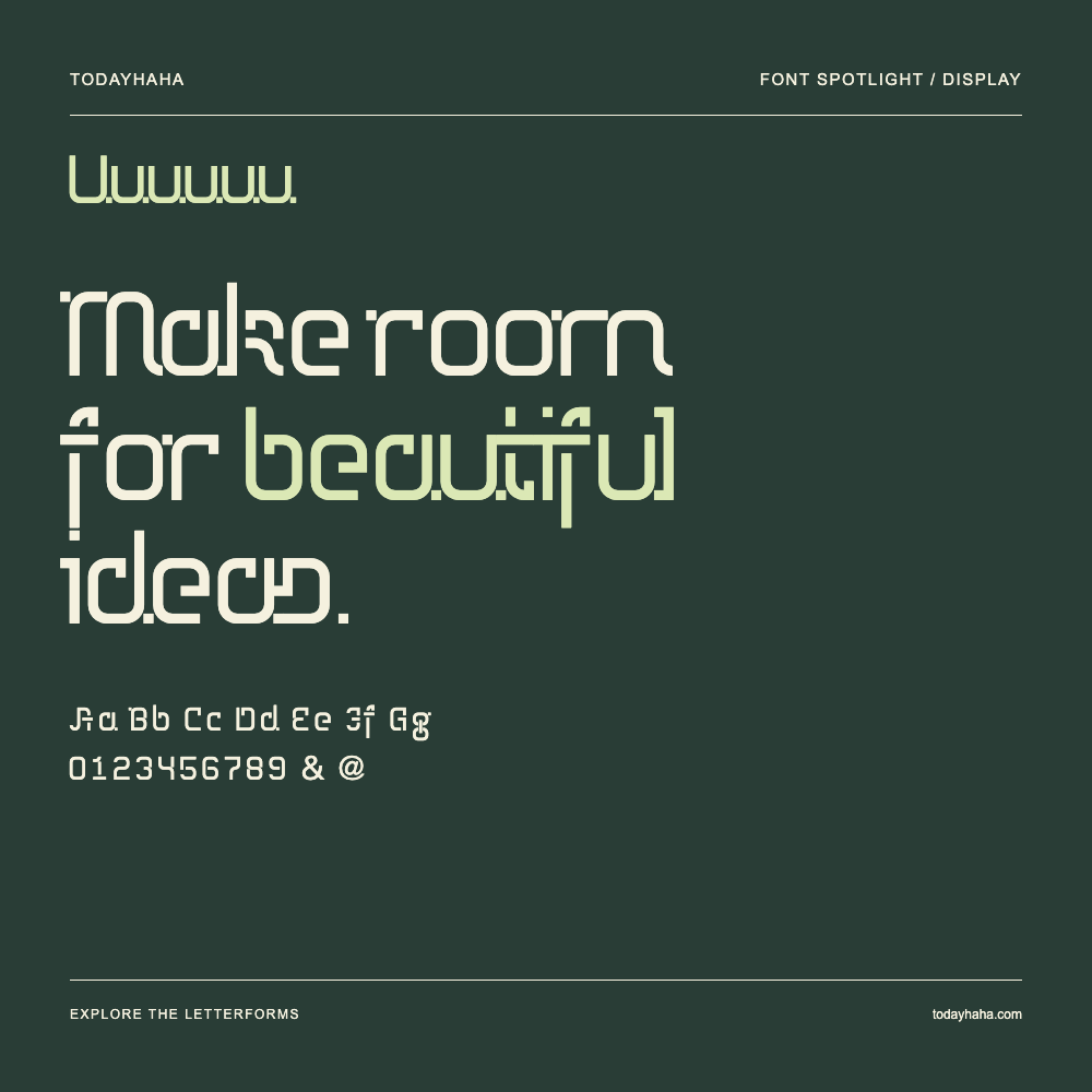 Uuuuuu — Typografieposter mit Beispieltext