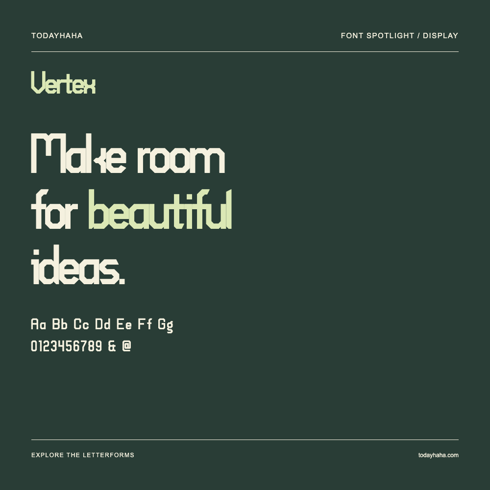 Vertex — Typography poster with sample text