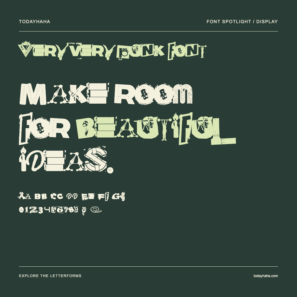 Very very punk font — Typography poster with sample text