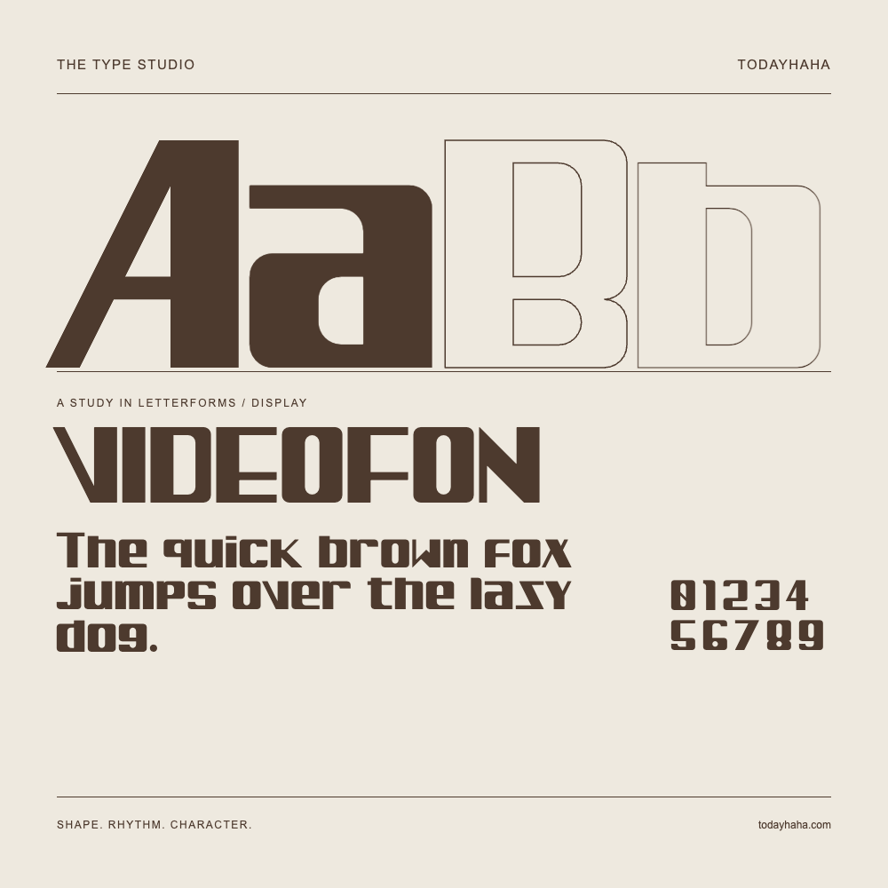 VIDEOFON — Estudio de letras con una frase y números