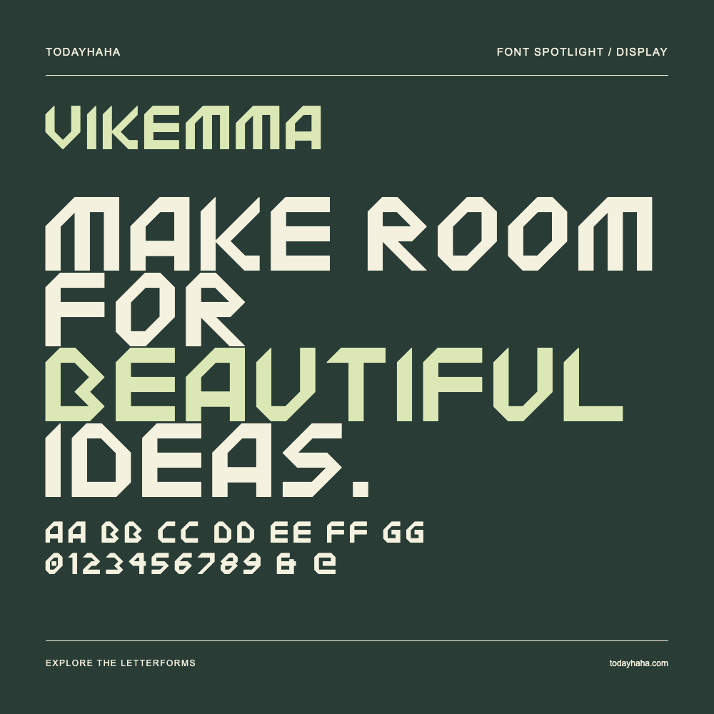 Vikemma — Typografieposter mit Beispieltext