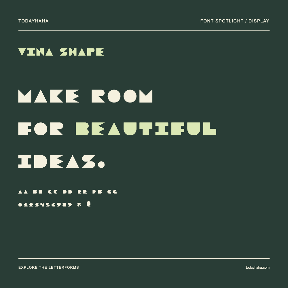 VINA Shape — Typografieposter mit Beispieltext
