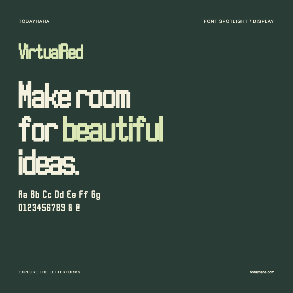 VirtualRed — Typografieposter mit Beispieltext