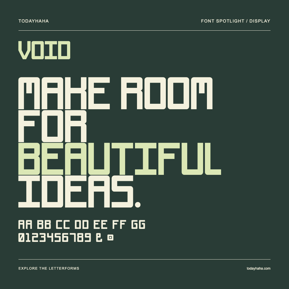 Void — Typografieposter mit Beispieltext