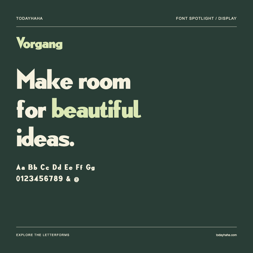 Vorgang — Typografieposter mit Beispieltext