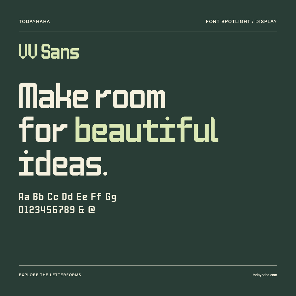 VV Sans — Typografieposter mit Beispieltext
