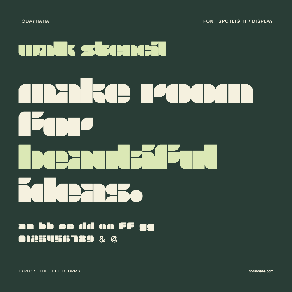 Walk Stencil — Typografieposter mit Beispieltext
