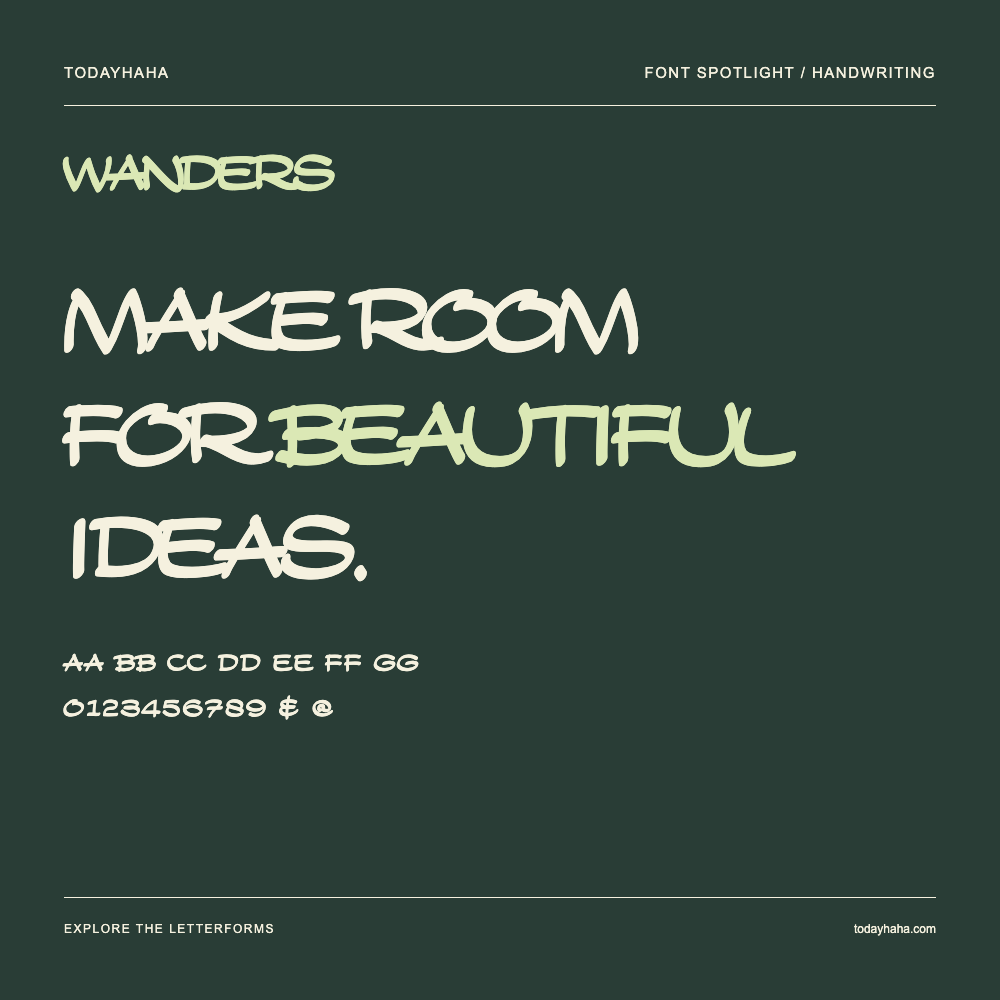 Wanders — Poster tipografico con testo di esempio