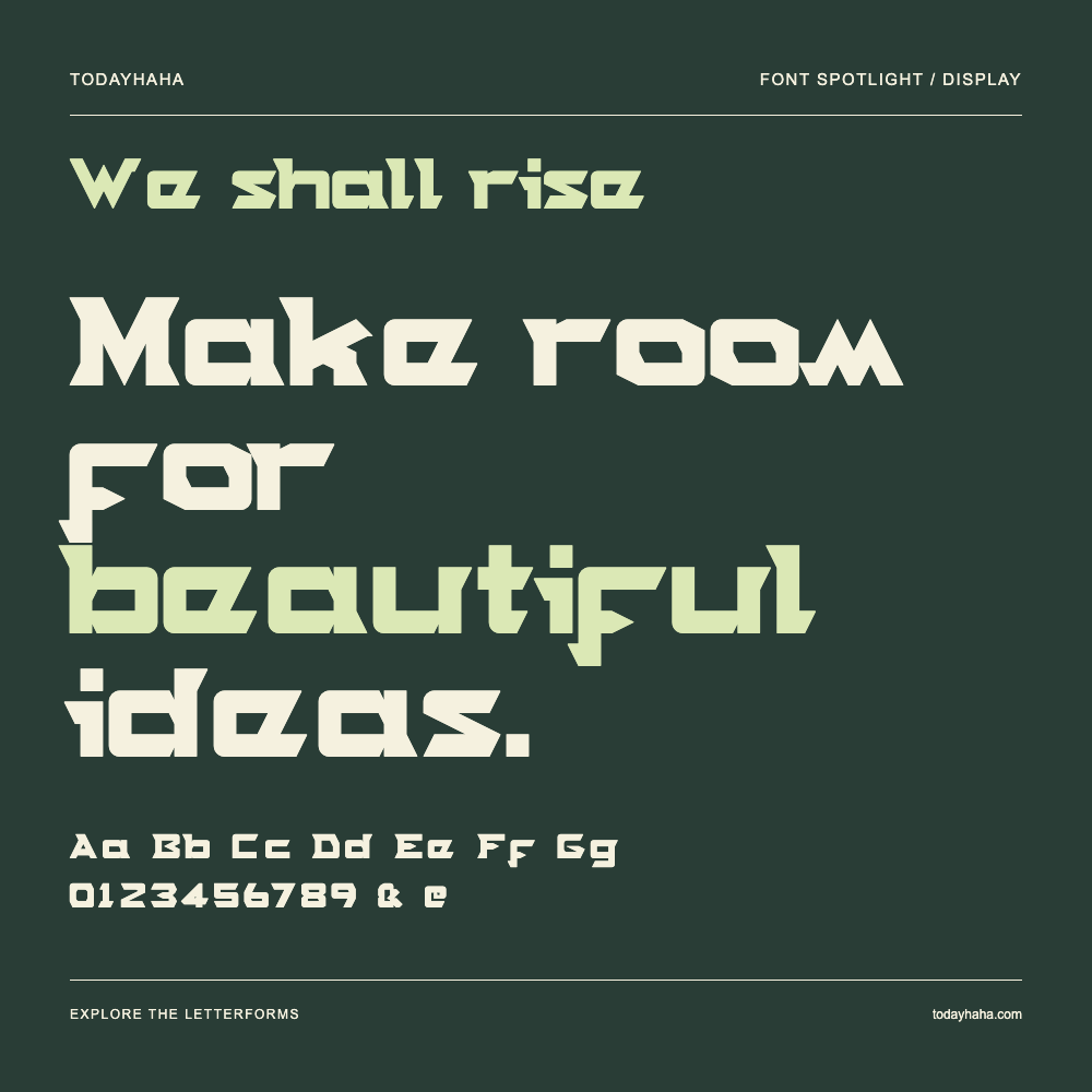 We shall rise — Póster tipográfico con texto de muestra