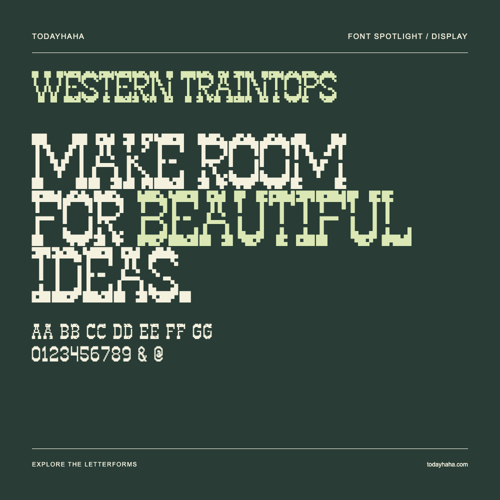 Western Traintops — Typografieposter mit Beispieltext