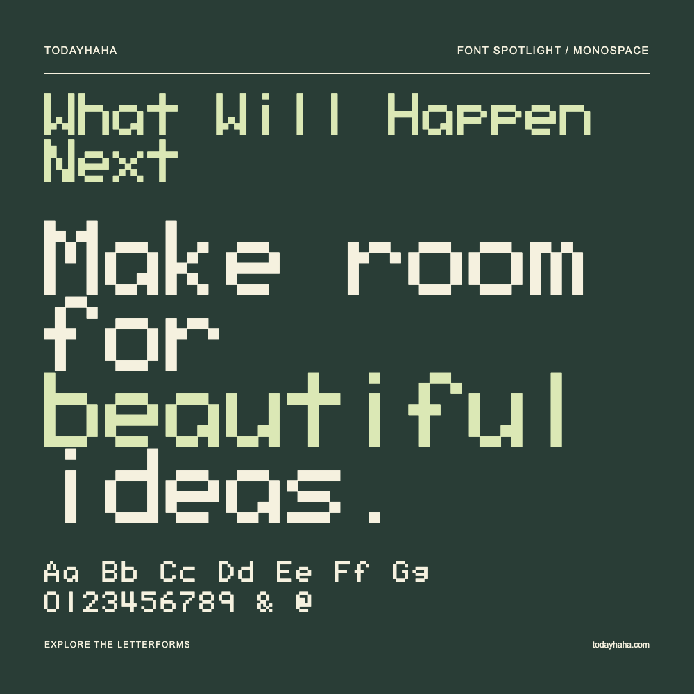 What Will Happen Next — Typografieposter mit Beispieltext