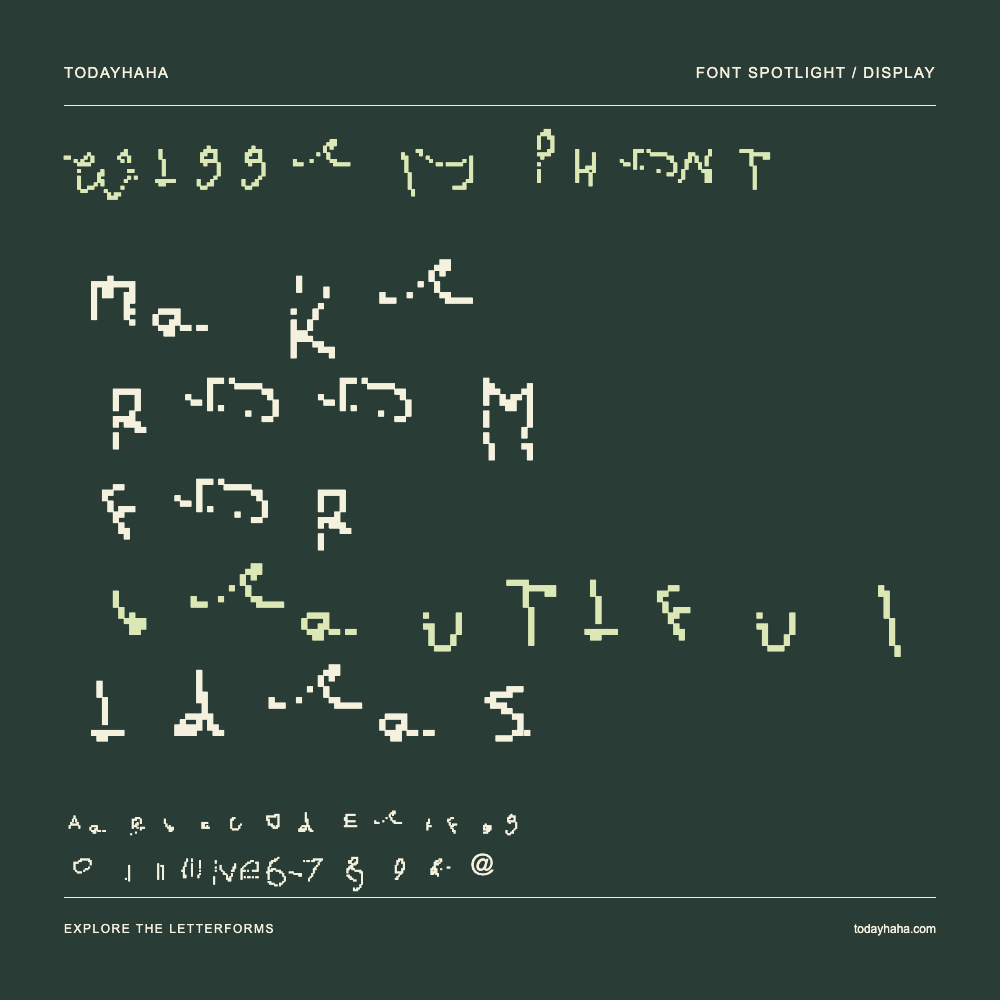 wiggely phont — Poster tipografico con testo di esempio
