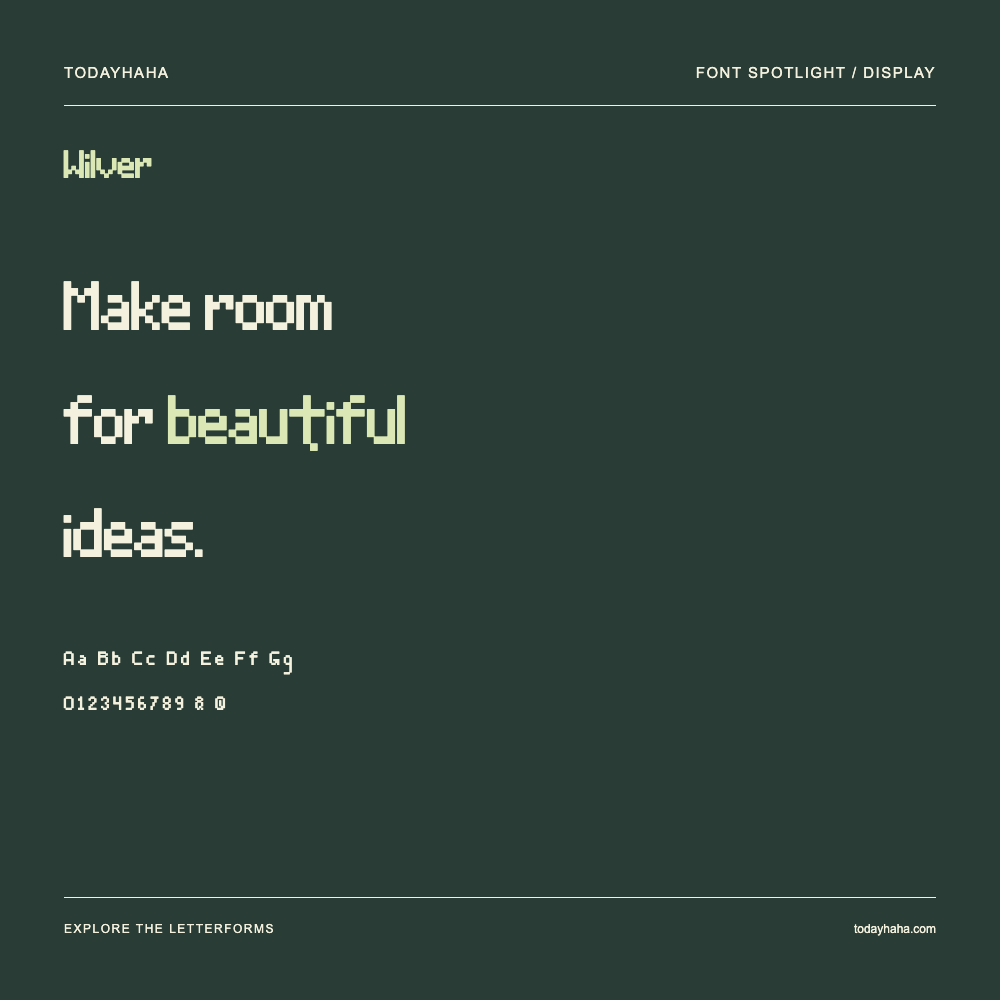 Wilver — Typografieposter mit Beispieltext